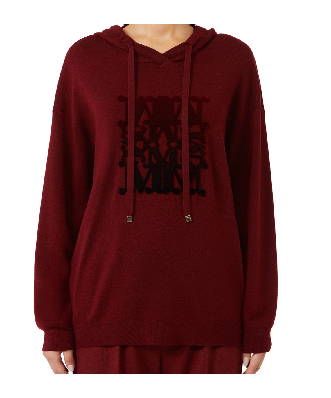 Max Mara Long Sleeve Hoodie In Red