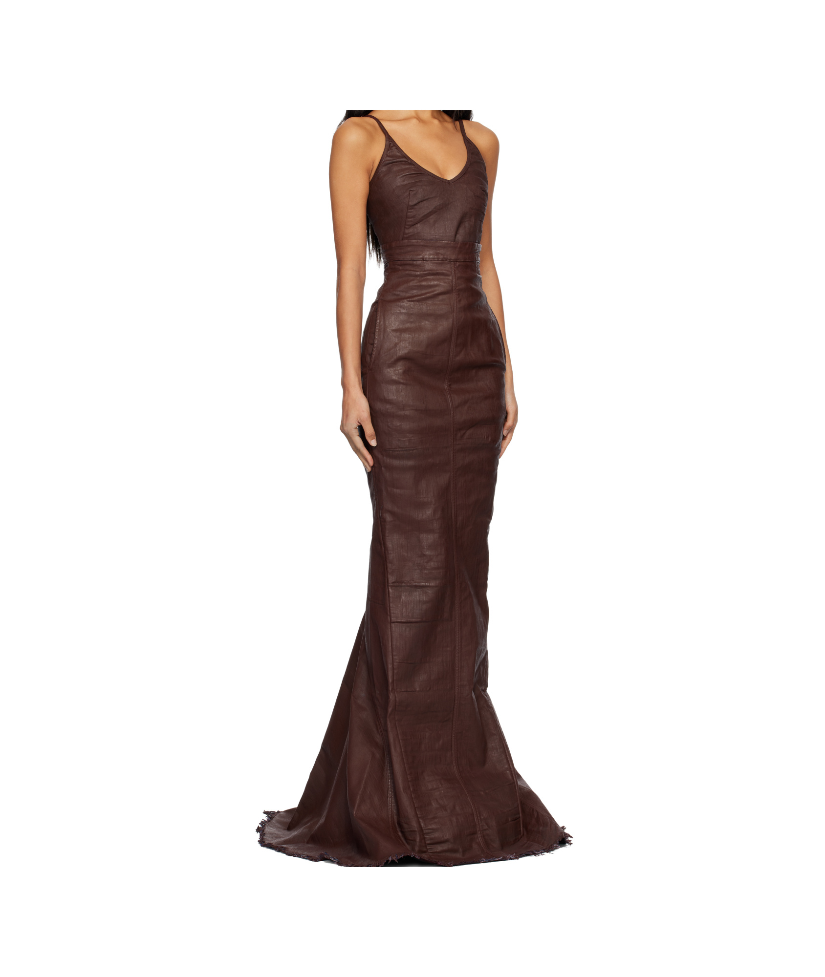 Rick Owens Drkshdw Concordians Stretch Denim Skirt In Red