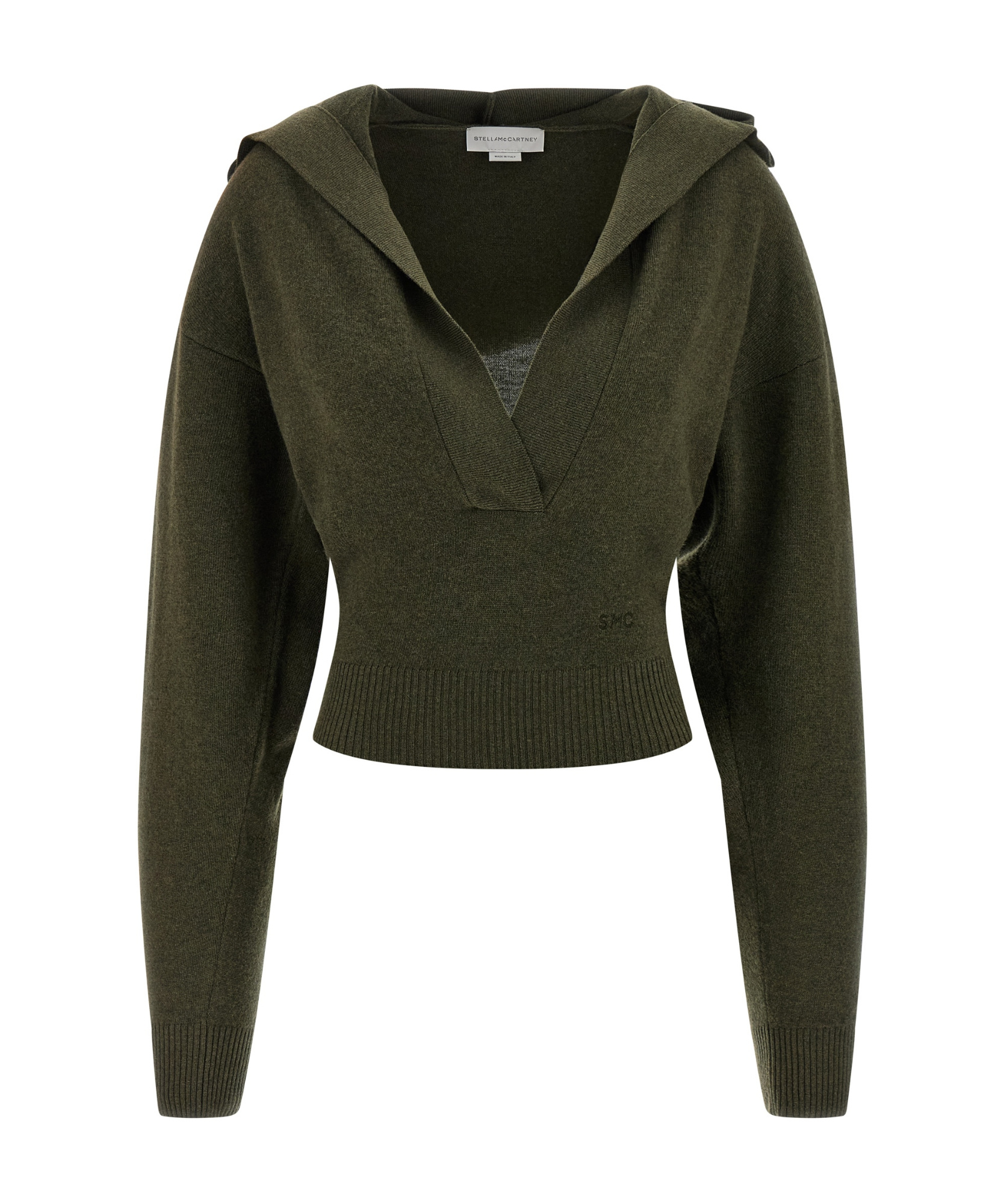 Stella Mccartney Hooded Sweater Sweaters And Cardigans Green In Green