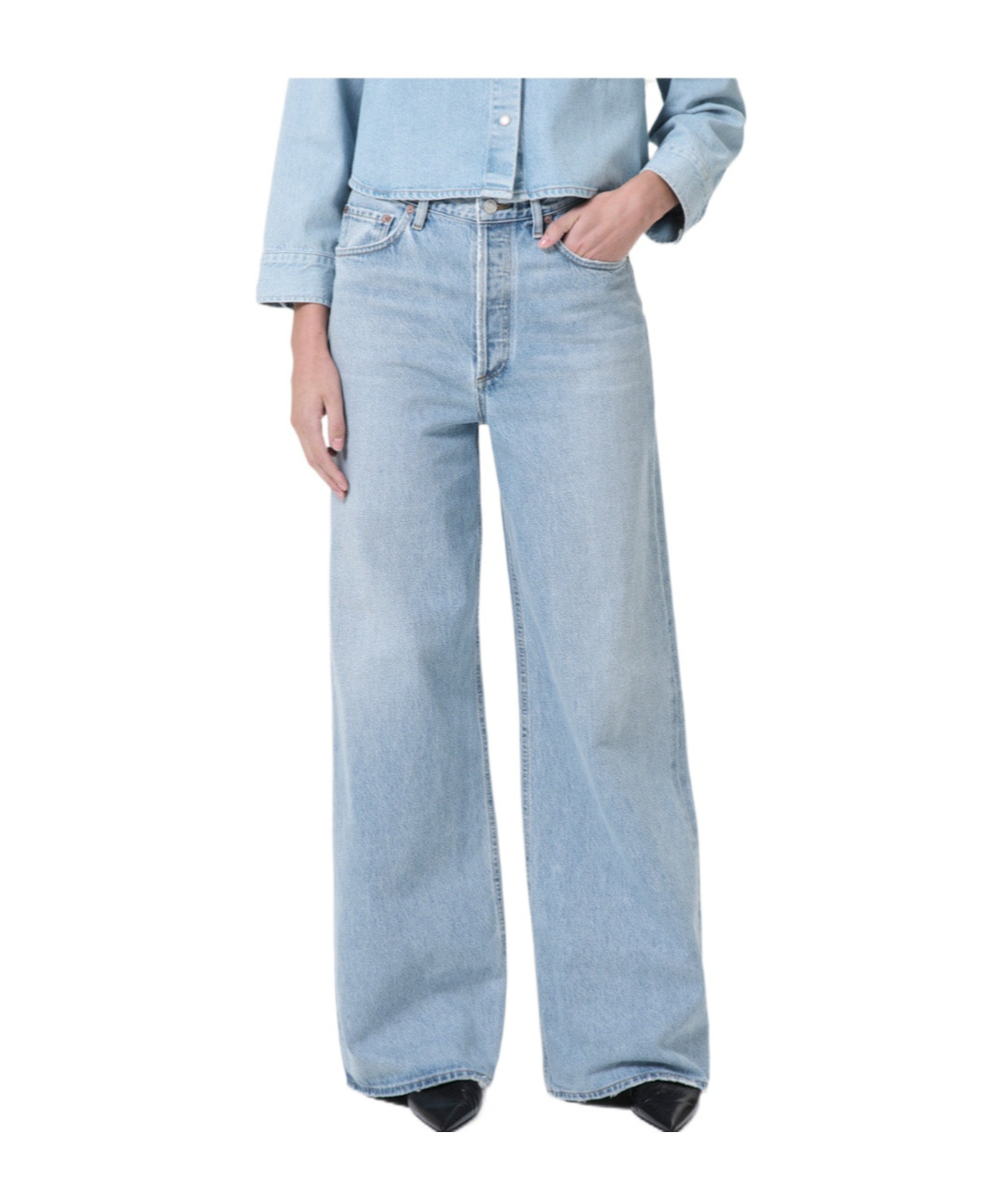 Agolde "kristen Jeans With Curved In Blue