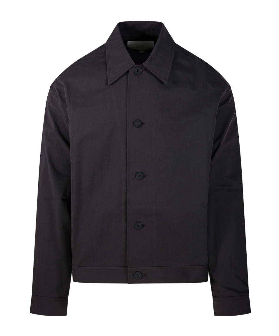 Studio Nicholson Button Up Overshirt Jacket In Black