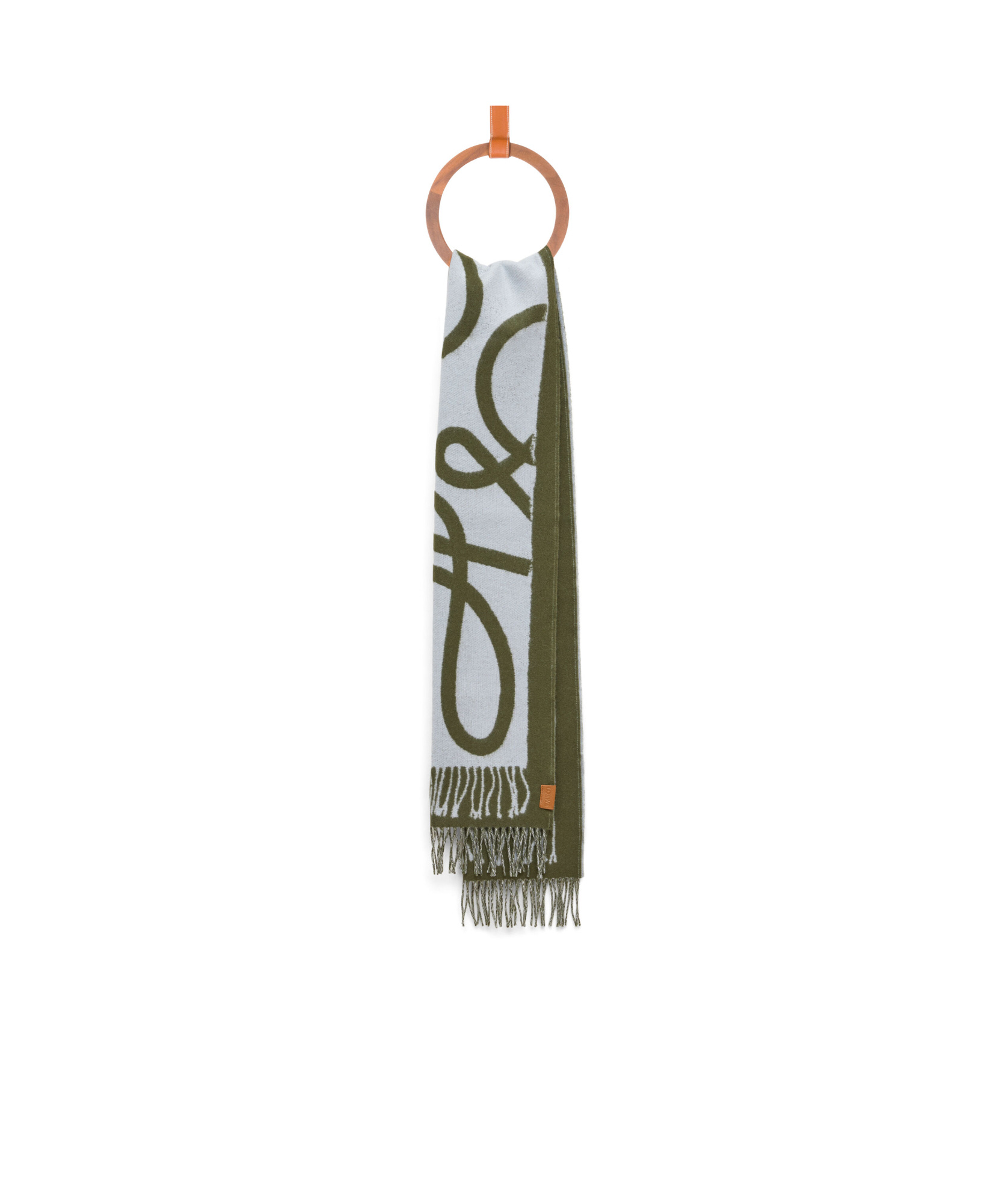Loewe Tassel Wool Cashmere Scarf In White