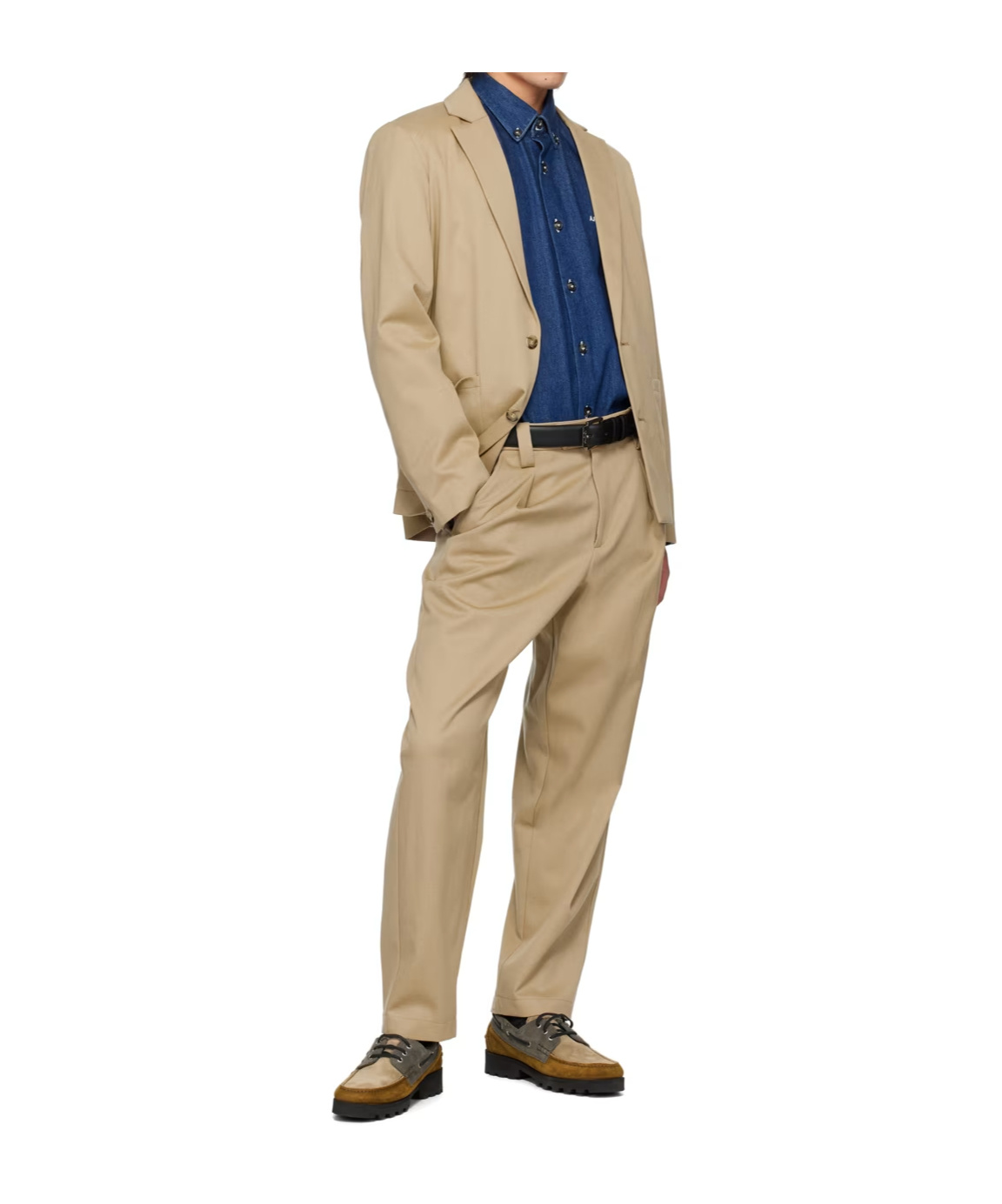 Apc Beige Luc Blazer In Nude