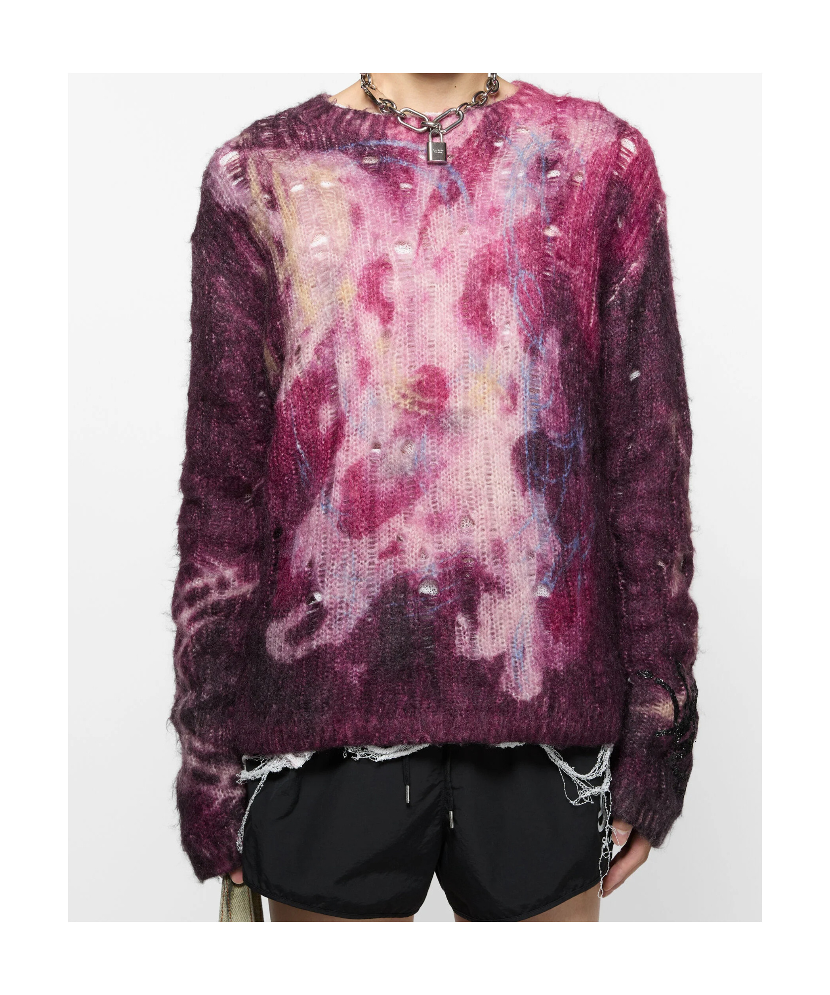 Shop Acne Studios Intarsia-knit Sweater In Red