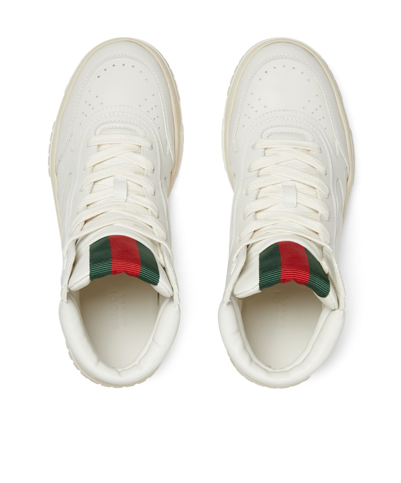 Gucci Re-web Series High-top Skate Shoes In White