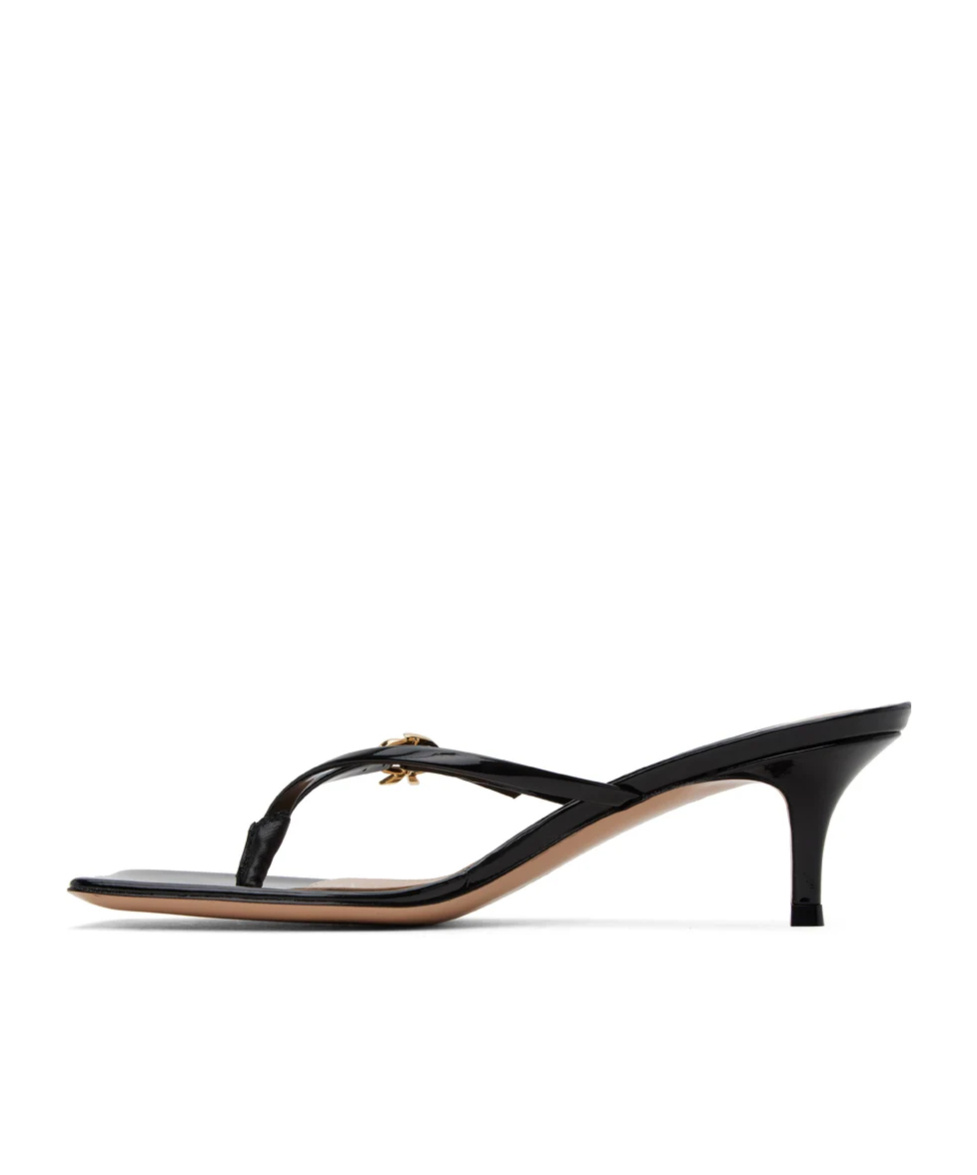 GIANVITO ROSSI RIBBON THONG OPEN-TOED HEELS SANDALS
