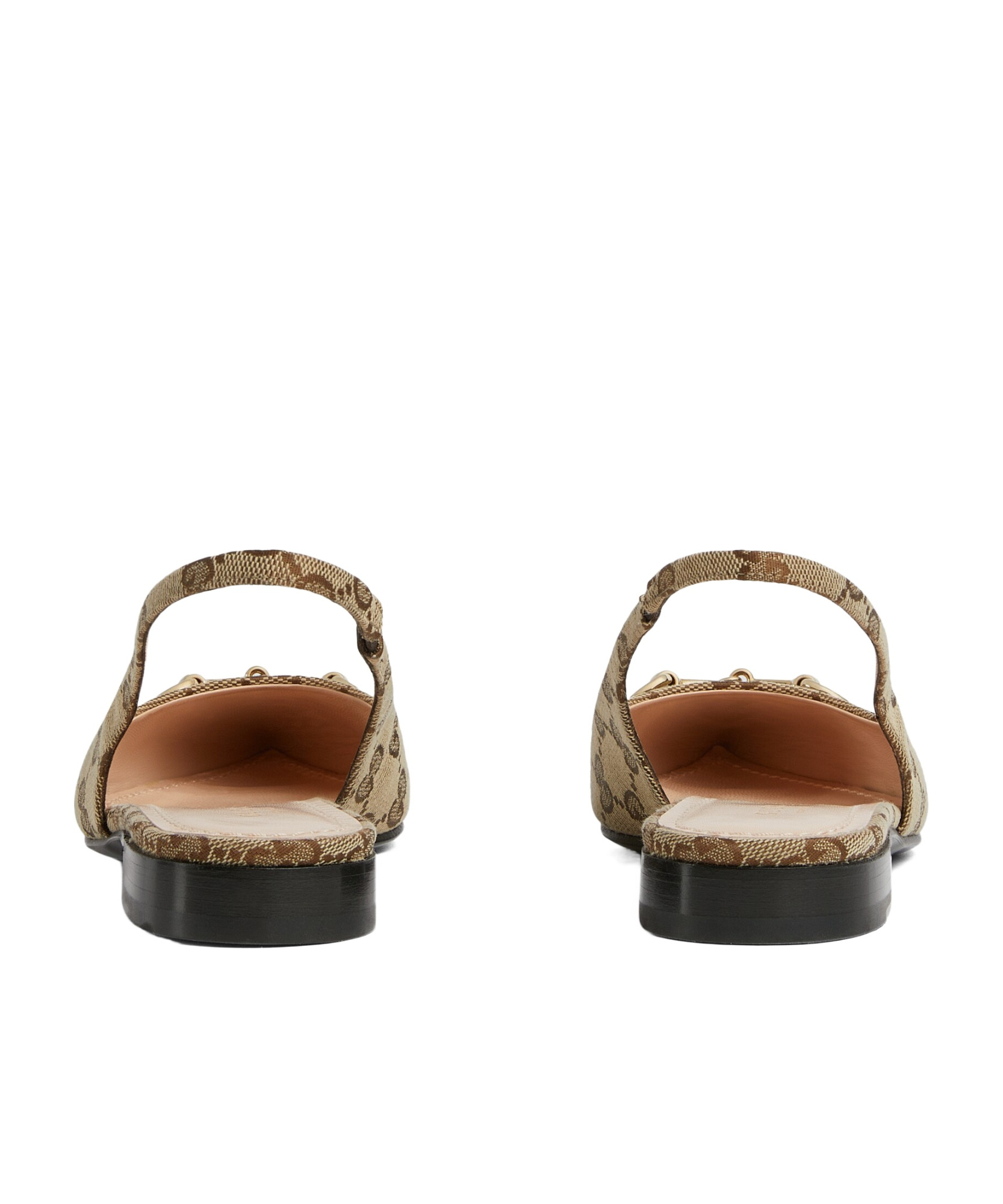 Shop Gucci Women's Horsebit Slingback Ballet Flat In Nude