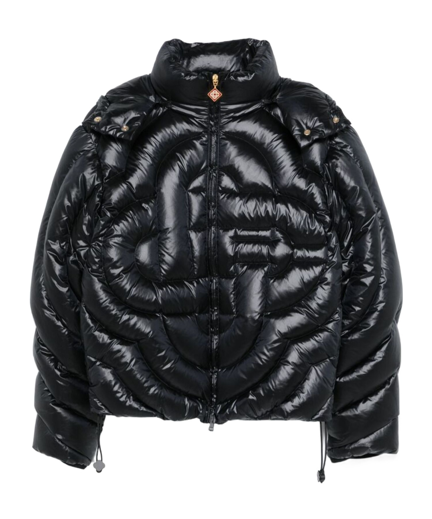 Casablanca Black Quilted Puffer Down Jacket In Black
