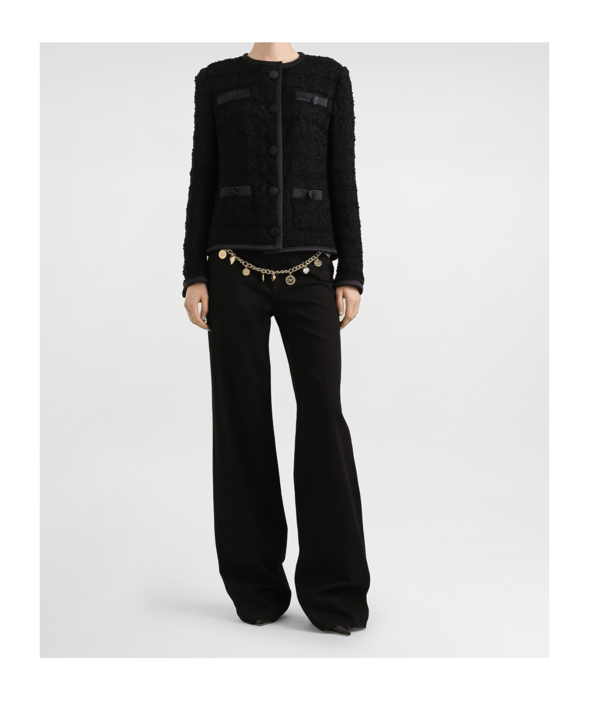 Dolce & Gabbana Five-pocket Flared Straight Jeans In Black