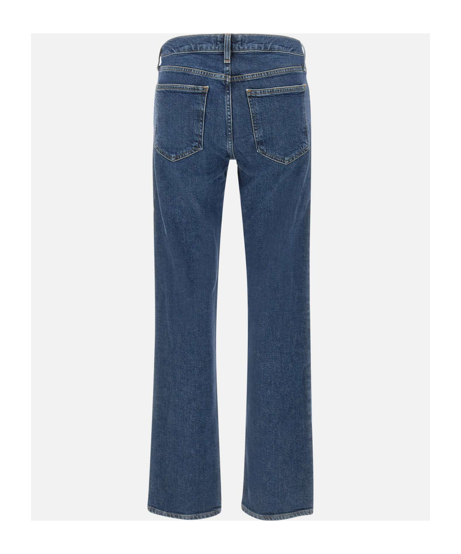 Agolde Denim Trousers With Belt Loops In Blue