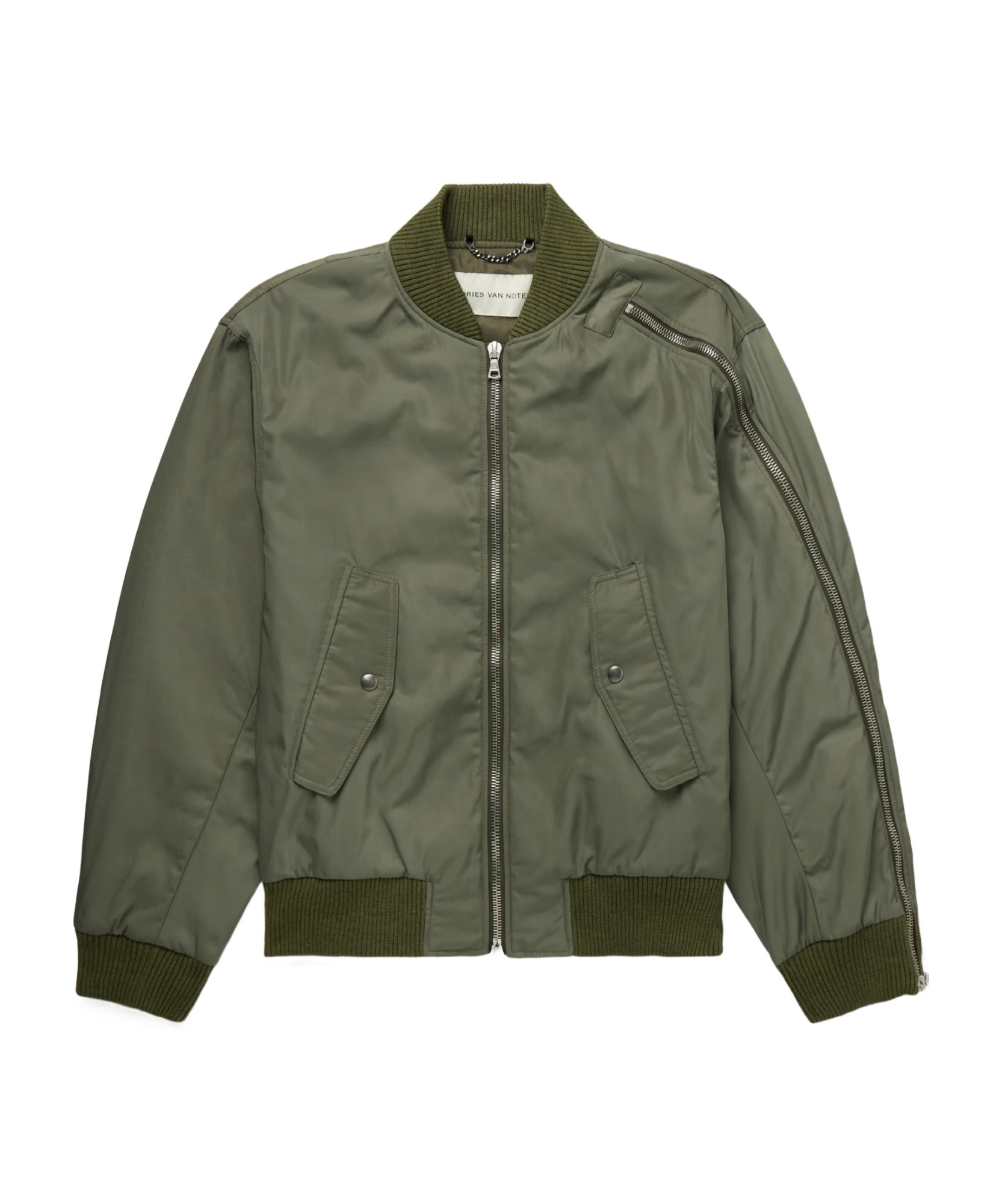 Dries Van Noten Long Sleeve Casual Jacket In Green
