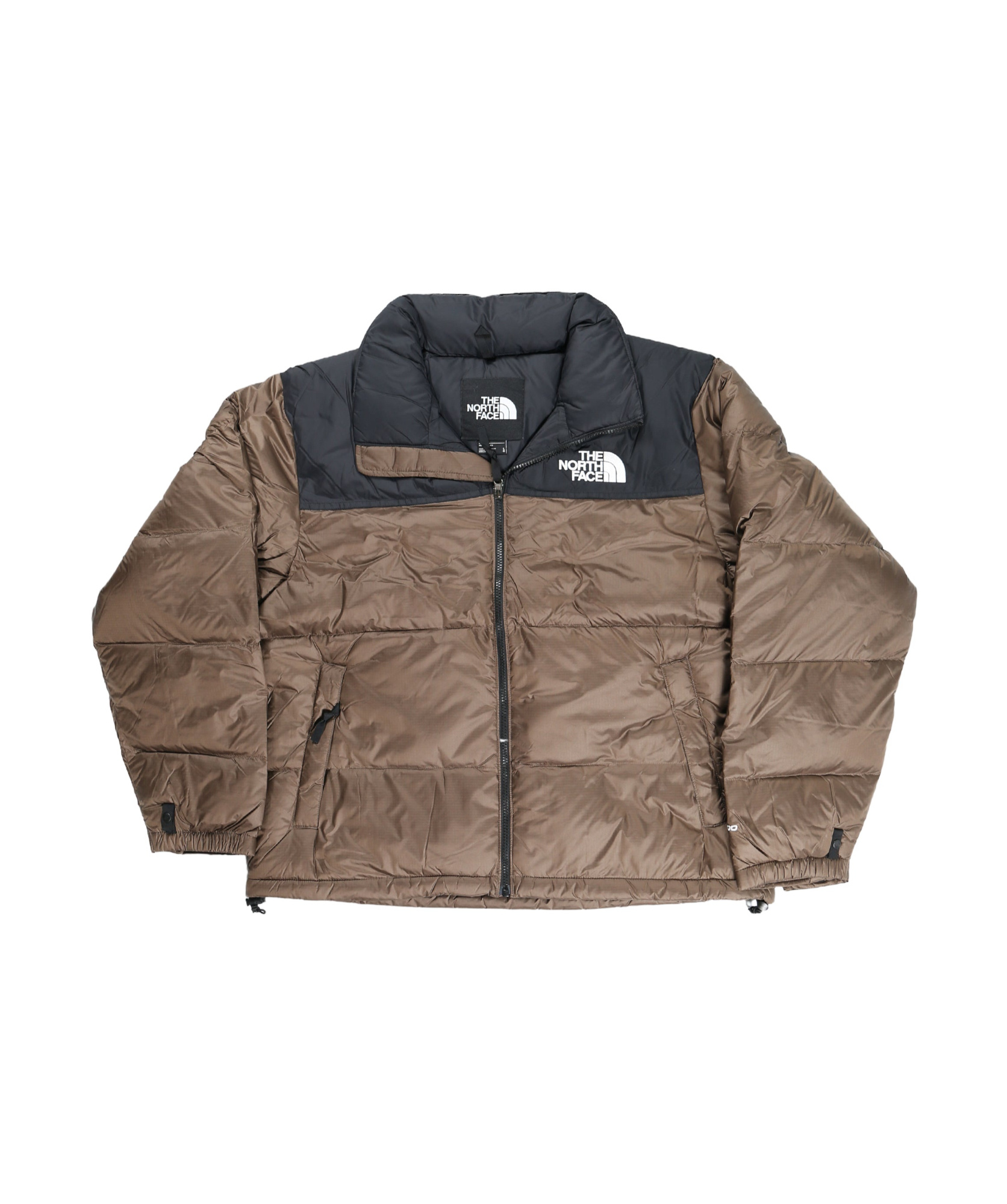 The North Face 1996 Retro Nuptse Puffer Jacket In Brown And Black In Multi