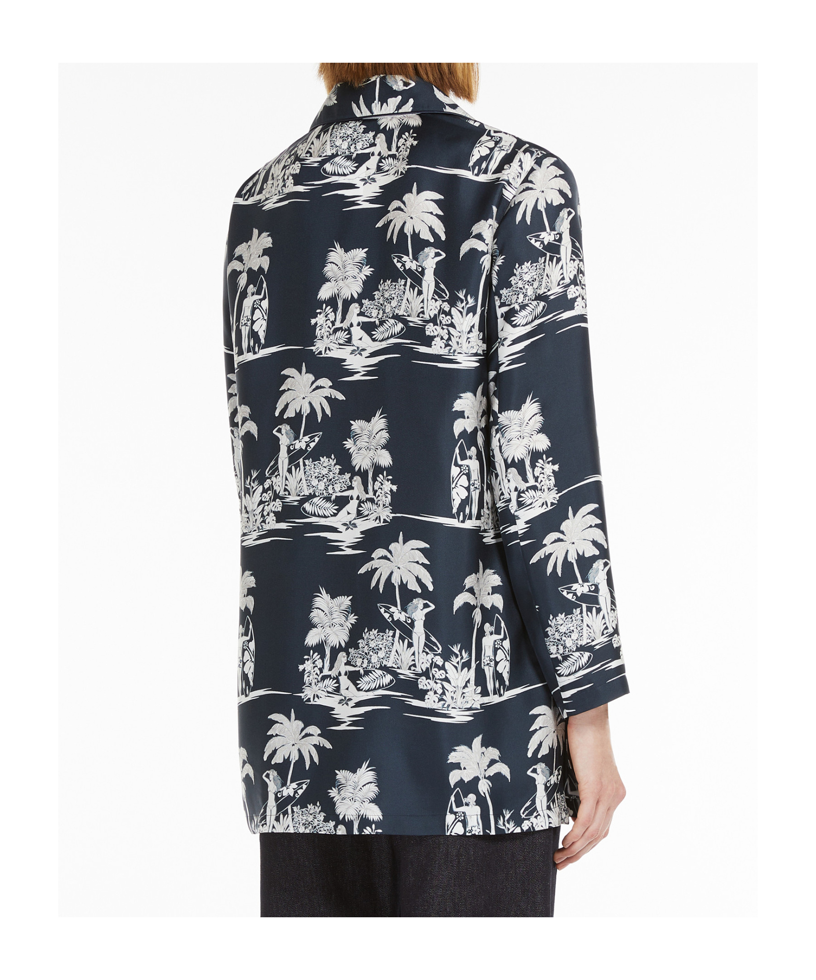 Max Mara Printed Shirt In Black