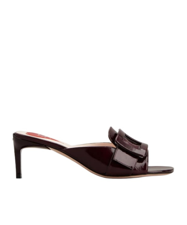 ROGER VIVIER VIV' CANARD MULES IN PATENT LEATHER