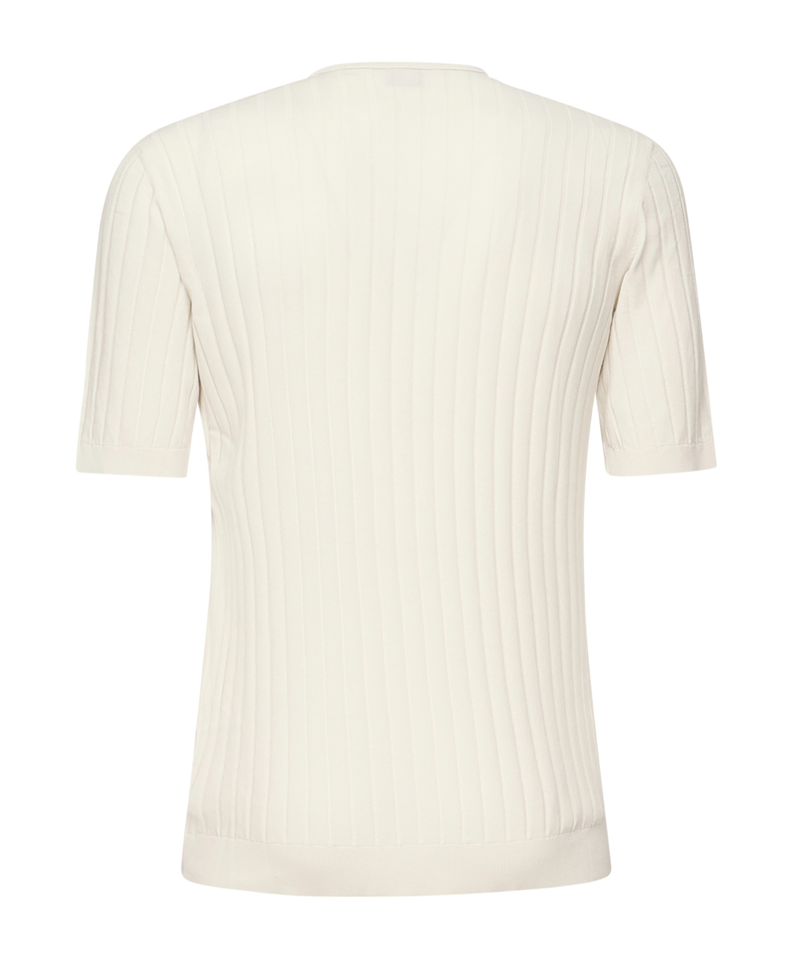 Eleventy Sand Ribbed Crew Neck T Shirt In Neutral