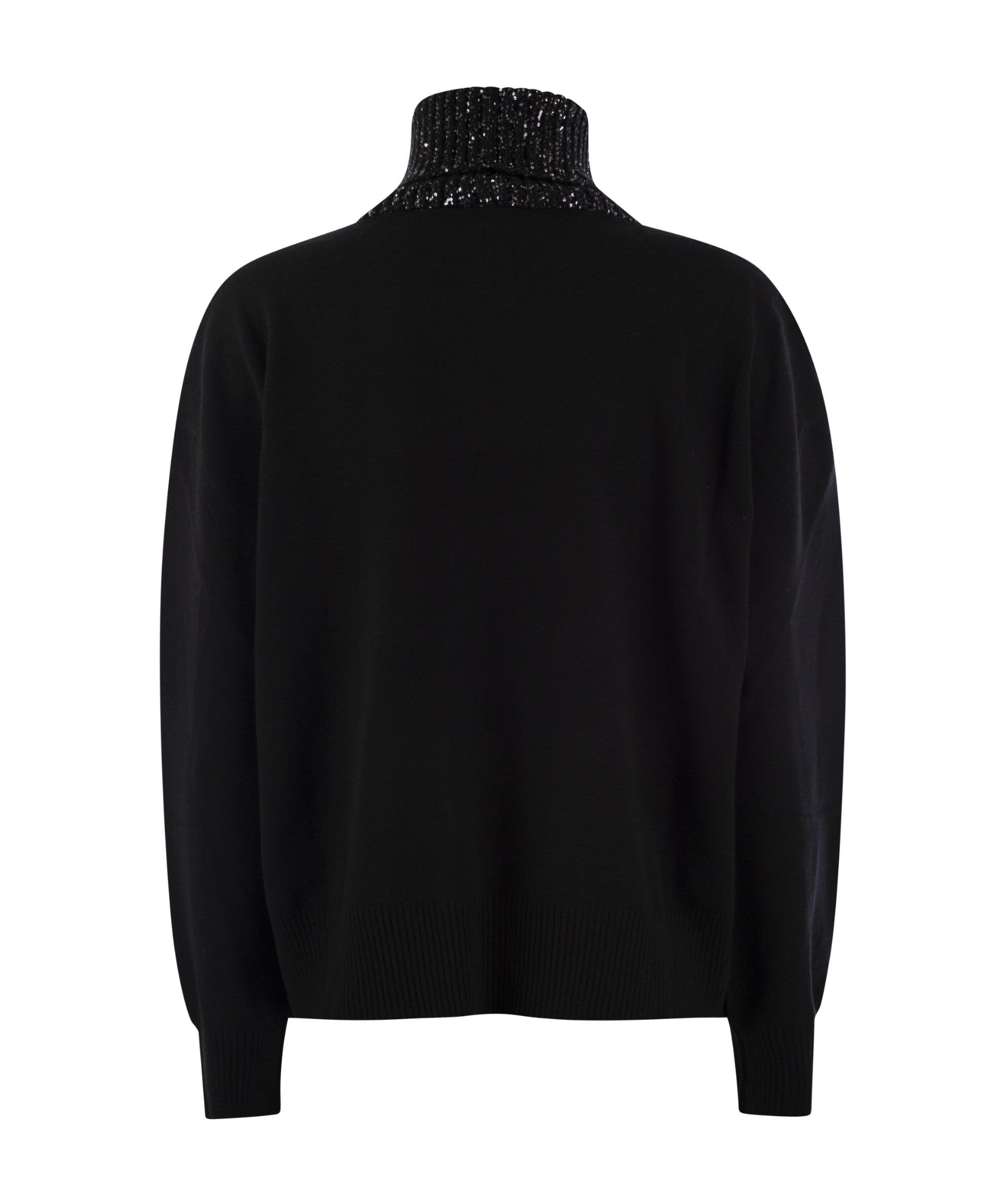Fabiana Filippi Turtleneck Sweater In Black