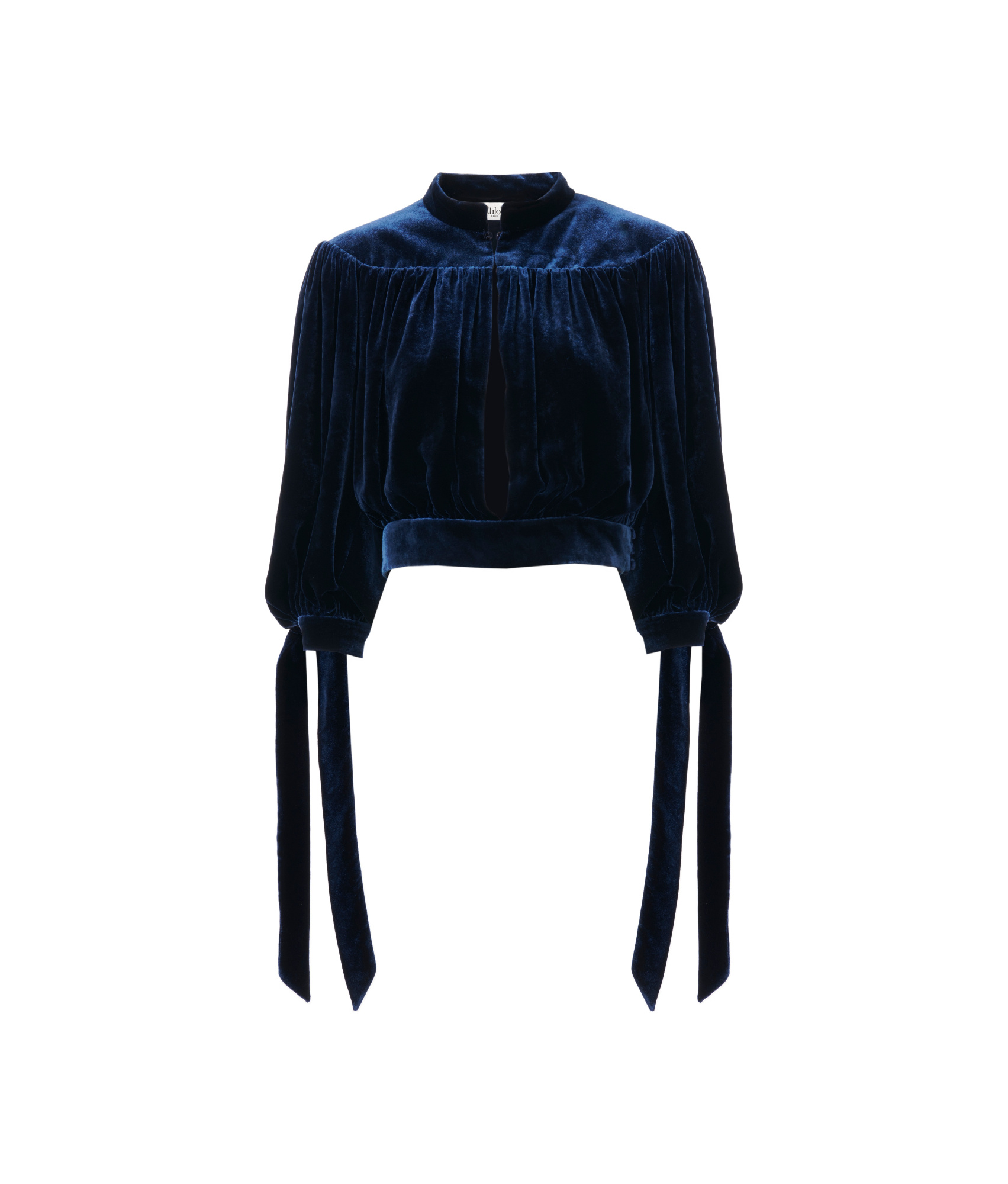 Chloé Pleated Short Top In Blue