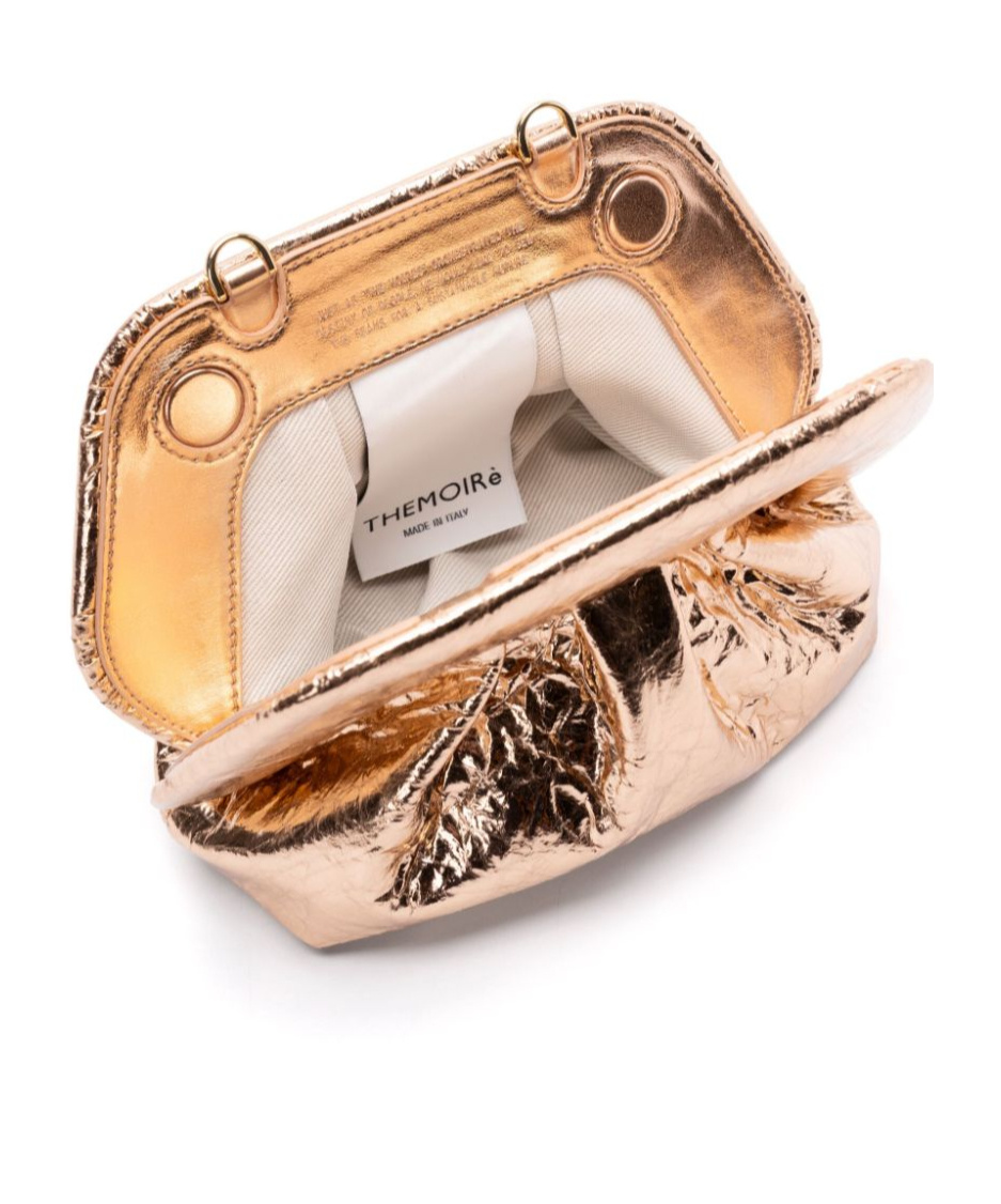 Themoirè Pineapple Cross Body Bag With Pleat Detailing In Nude