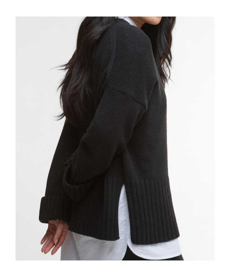 Barbour Sophia Knitted Jumper In Black