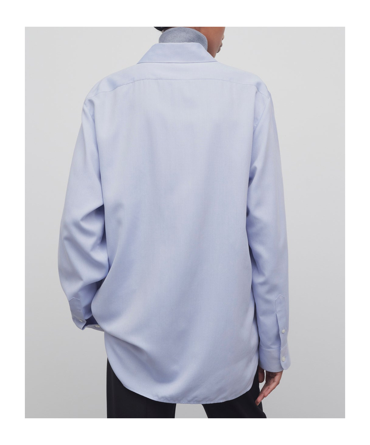 The Row Sisilia Long-sleeved Shirt In Gray