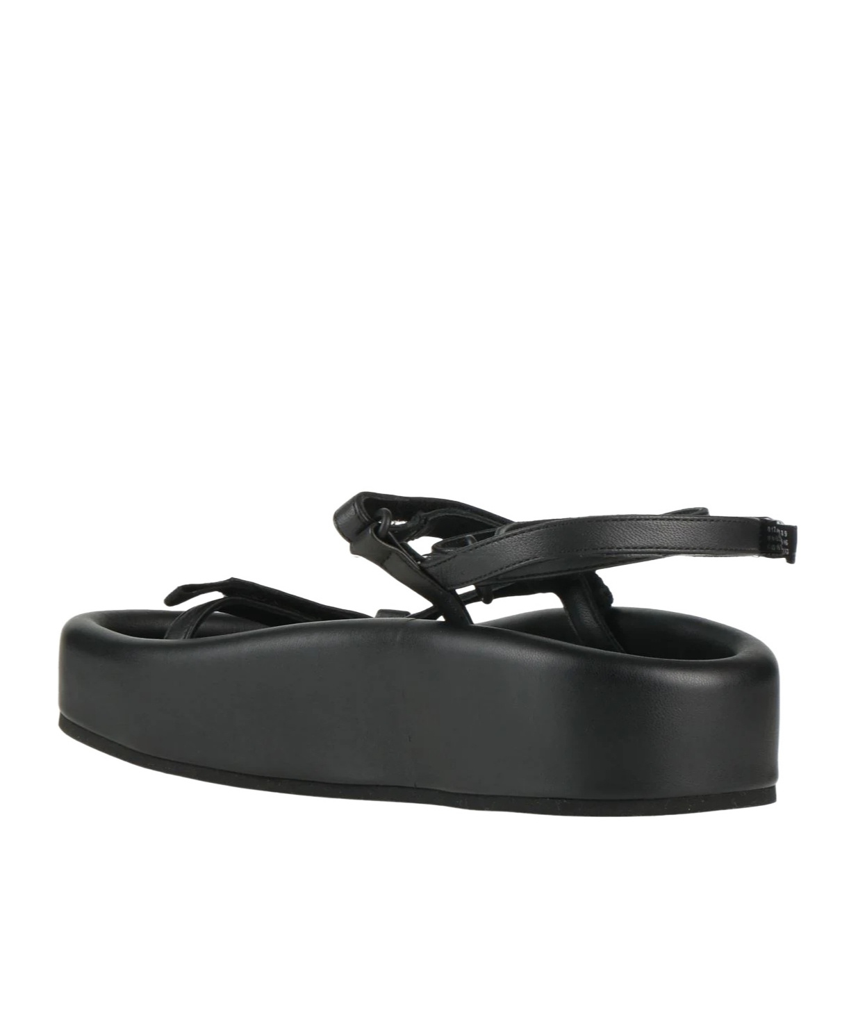 Mm6 Maison Margiela Leather Platform Sandals In Black