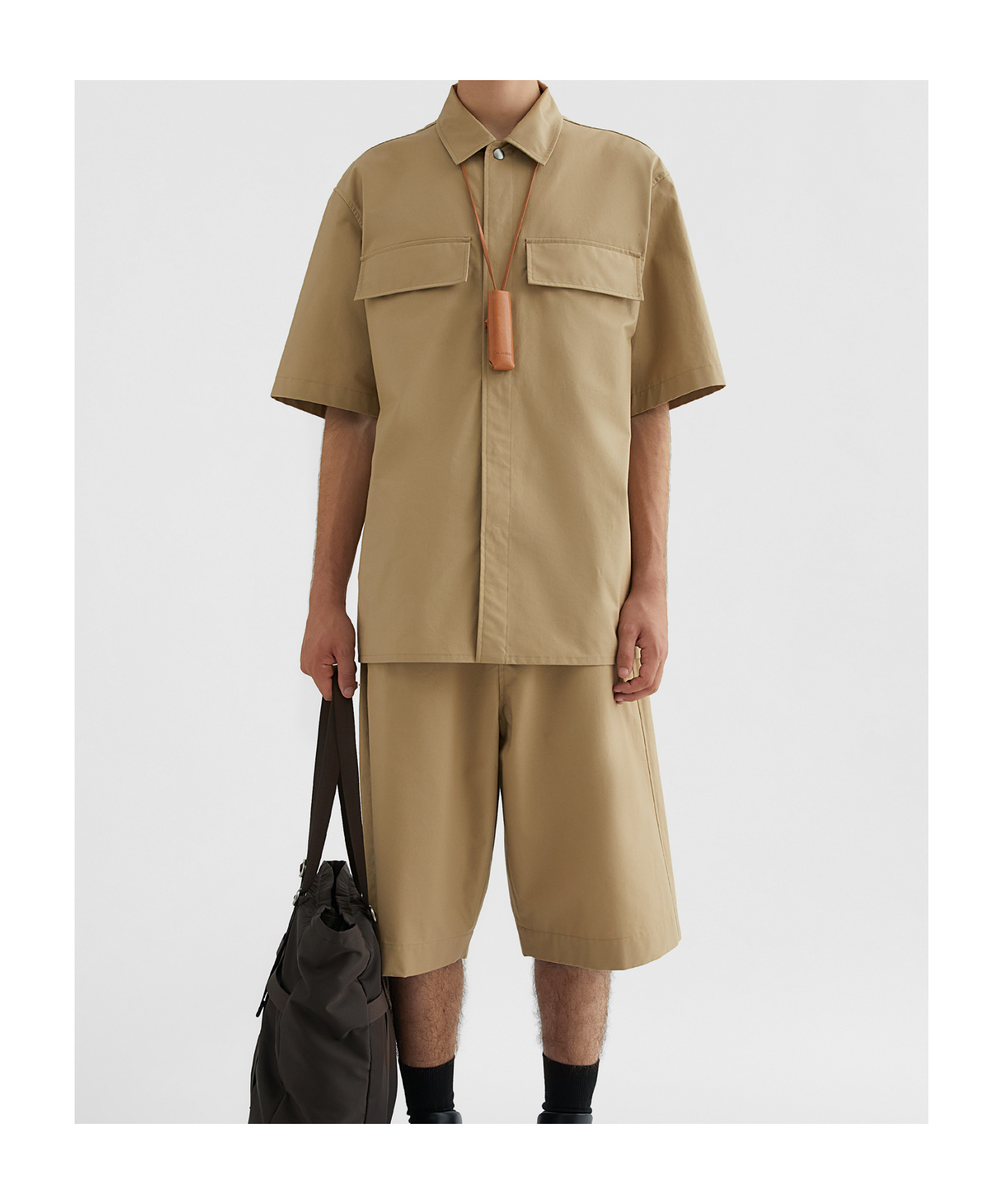 Jil Sander Short-sleeved Organic Cotton Shirt In Green