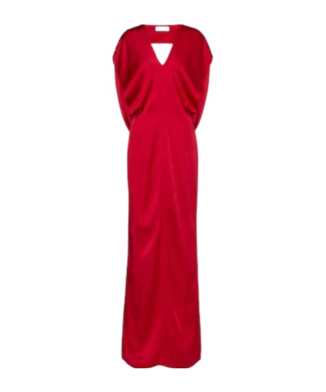 Stella Mccartney Draped Satin Gown In Red