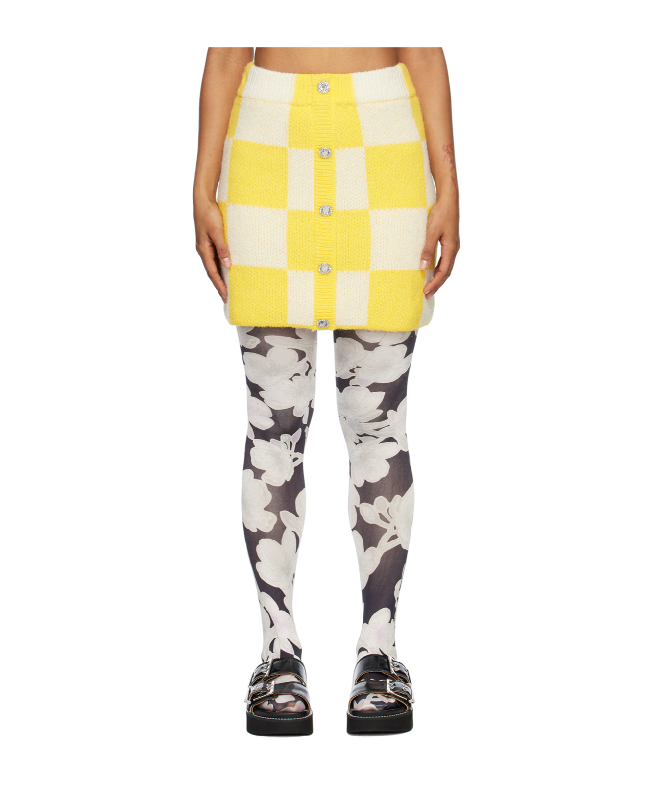Stine Goya Check Pattern Skirt In Multi