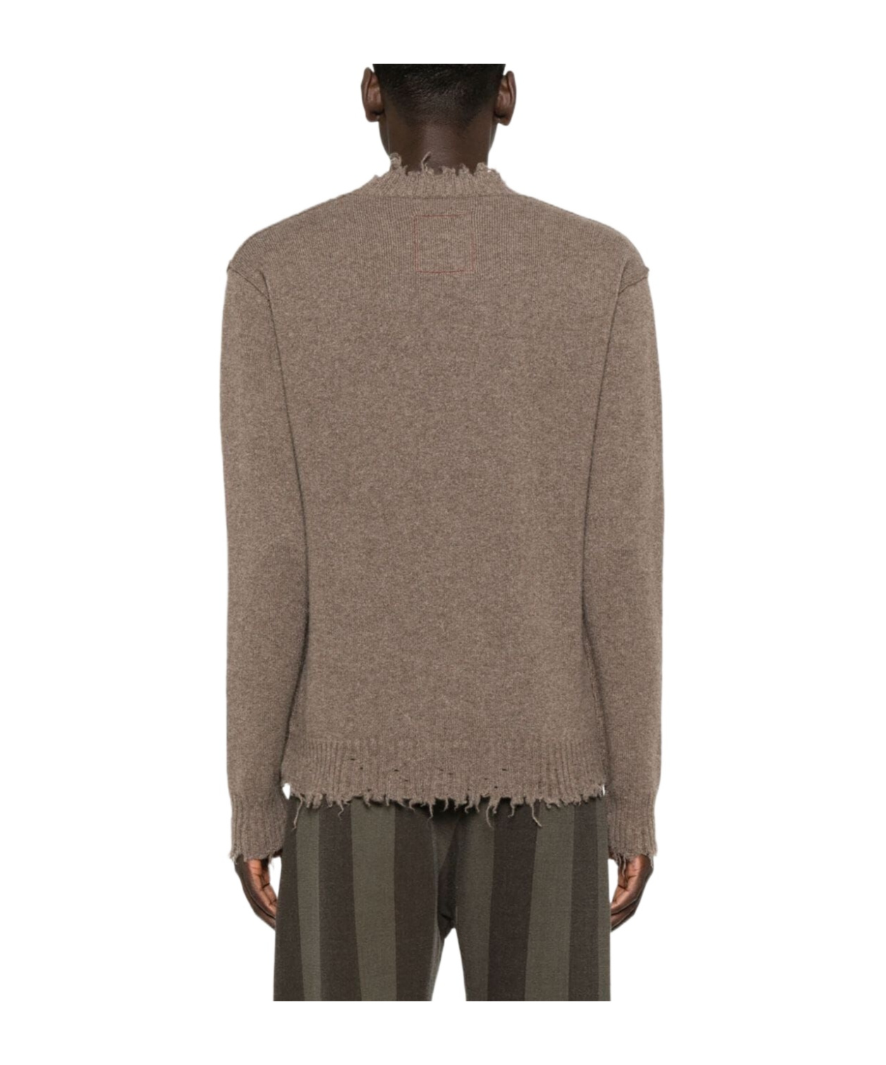 Uma Wang Distressed Sweater In Brown