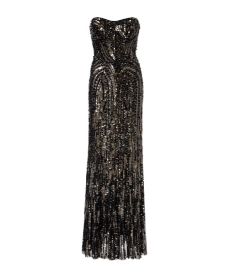 Jenny Packham Euphoria Embellished Bustier Gown In Multi