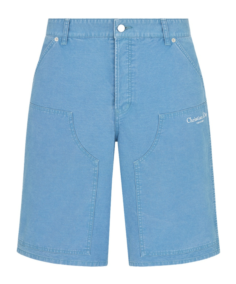 Dior Belt-loop Shorts In Blue