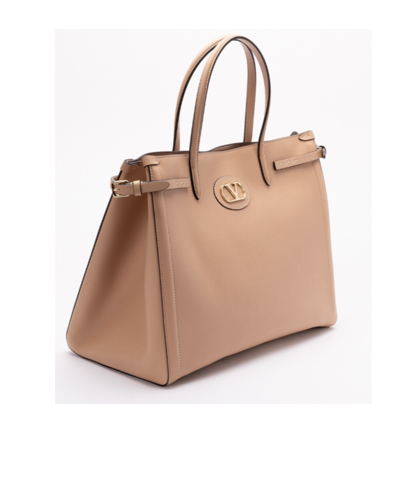 Valentino `antibes` Medium Tote Bag In Nude