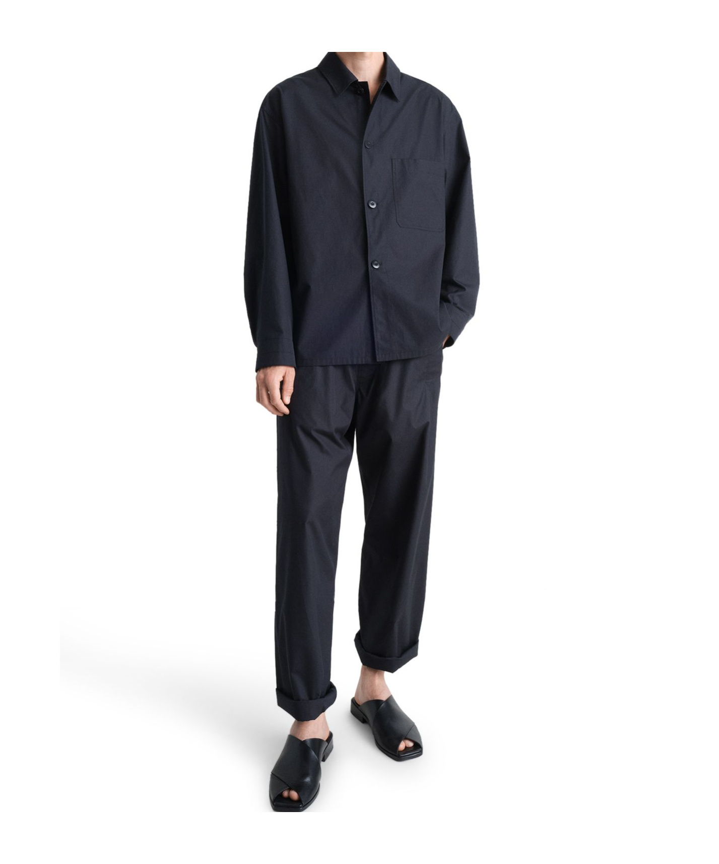 Shop Lemaire Pyjama Shirt In Black