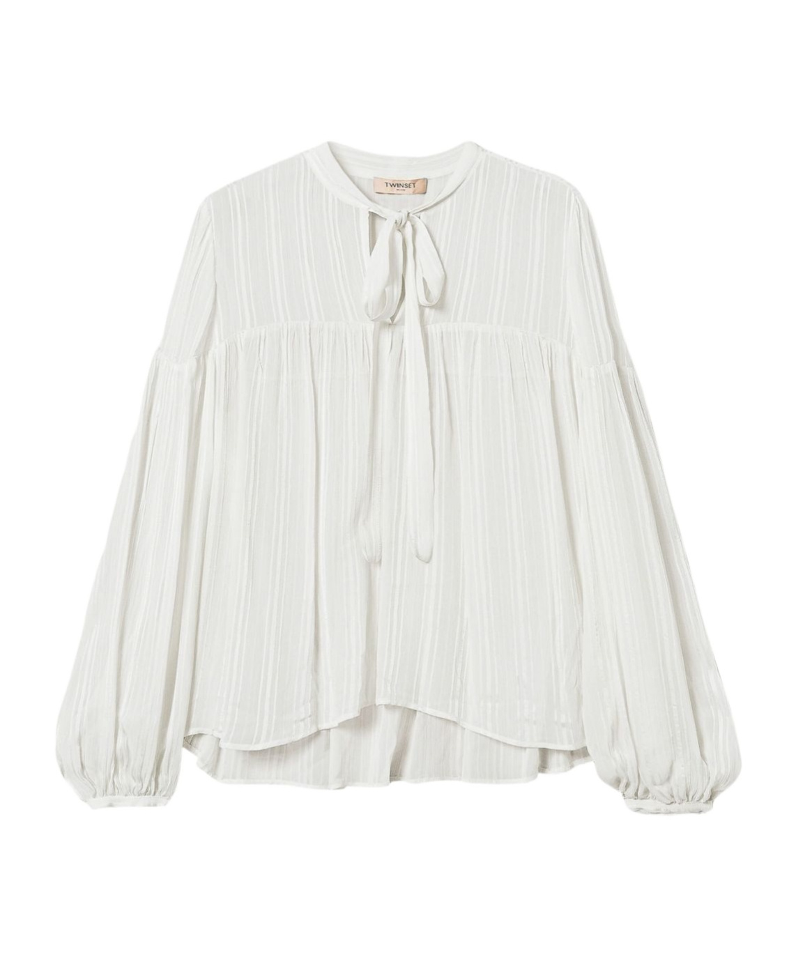 Shop Twinset Striped Jacquard Blouse