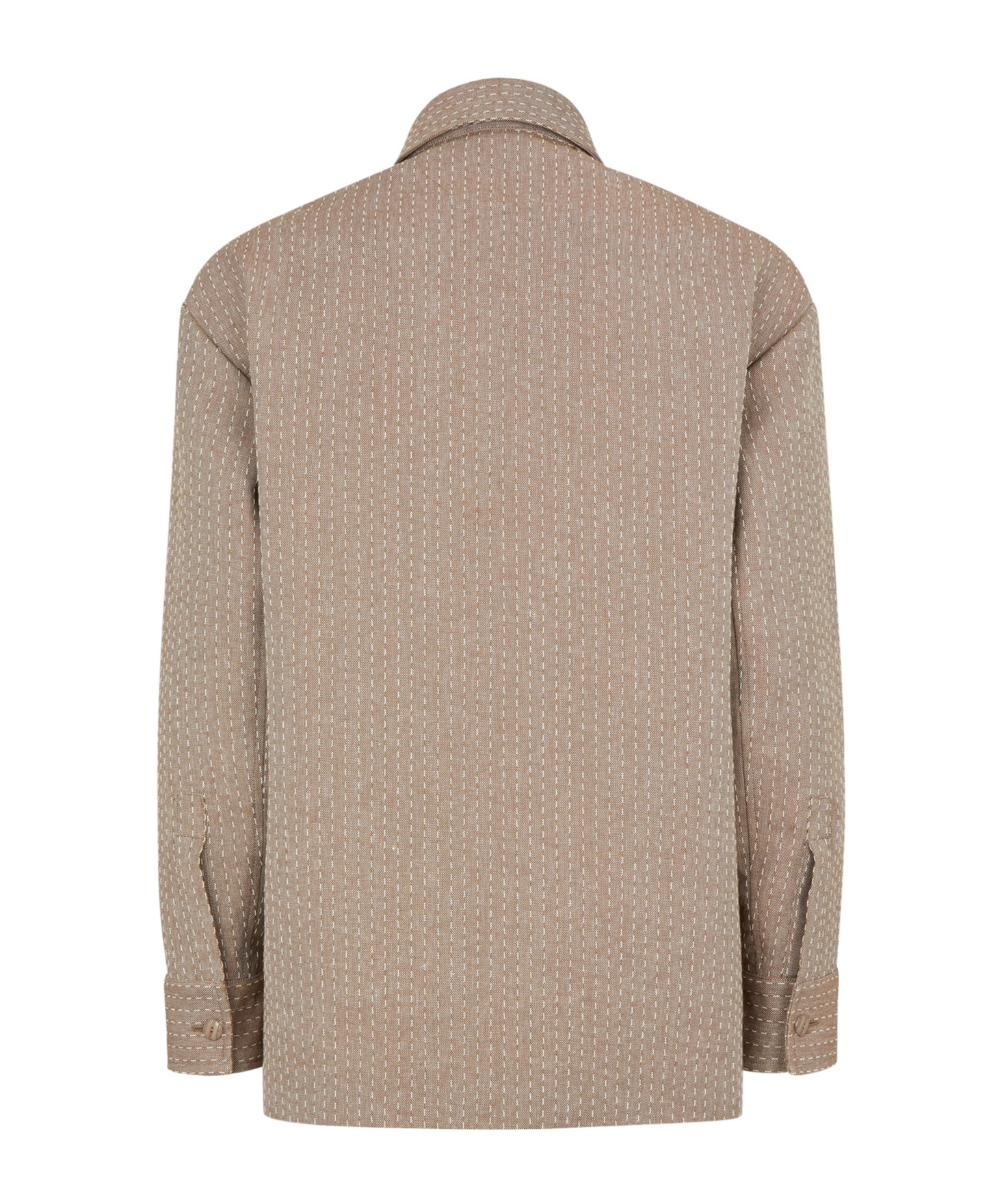 Fendi Single-breasted Jacquard Jacket In Neutral