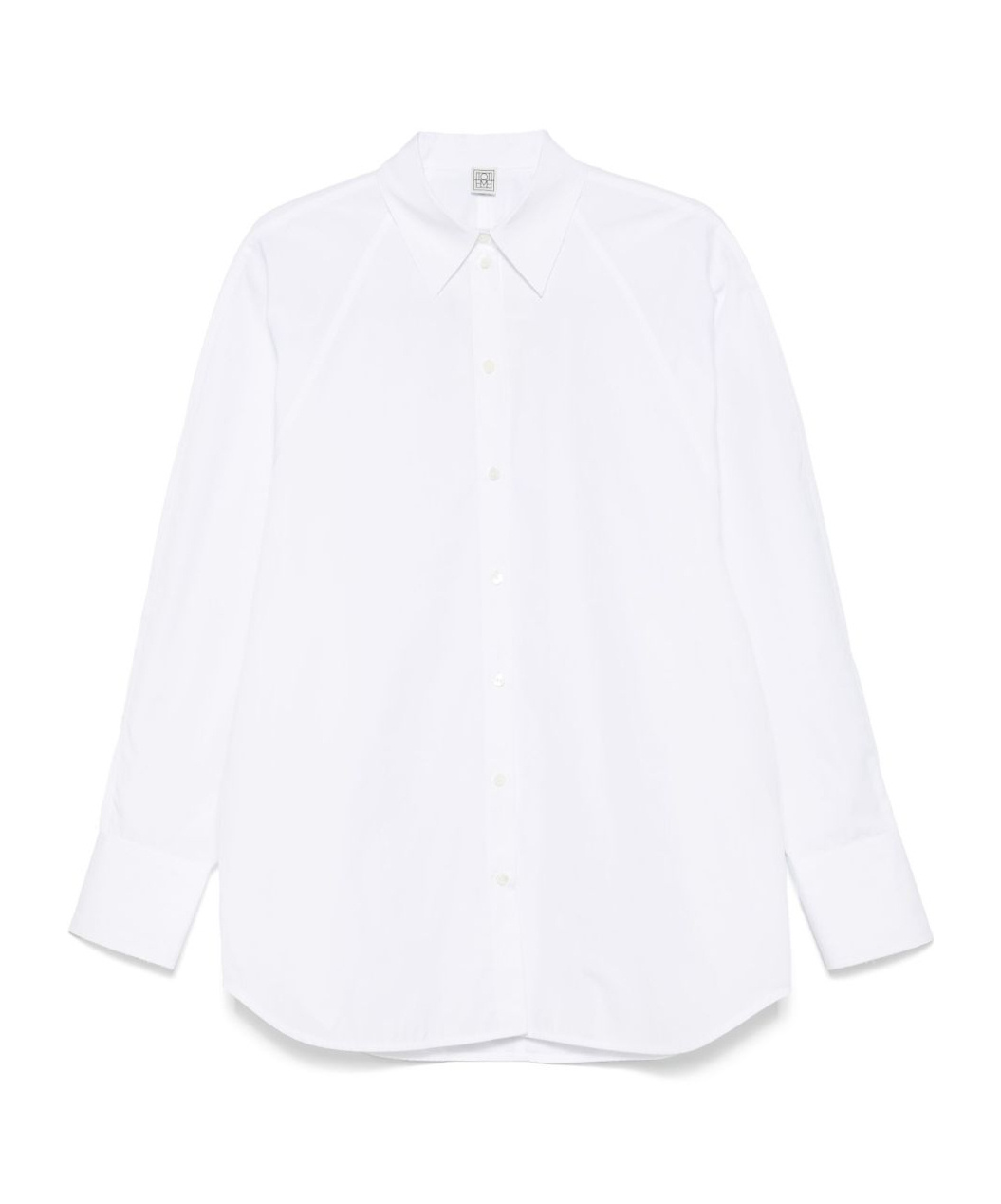 Totême Raw Raglan Shirt With Curved Hem
