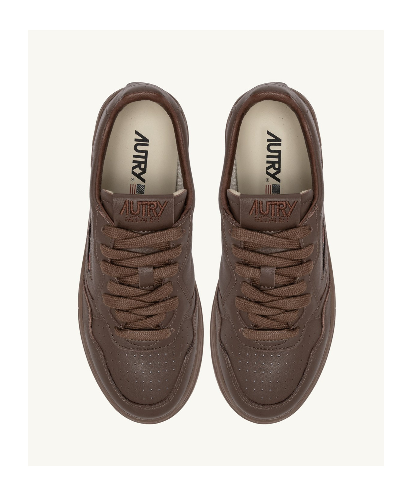 Autry Medalist Low-top Sneakers In Brown