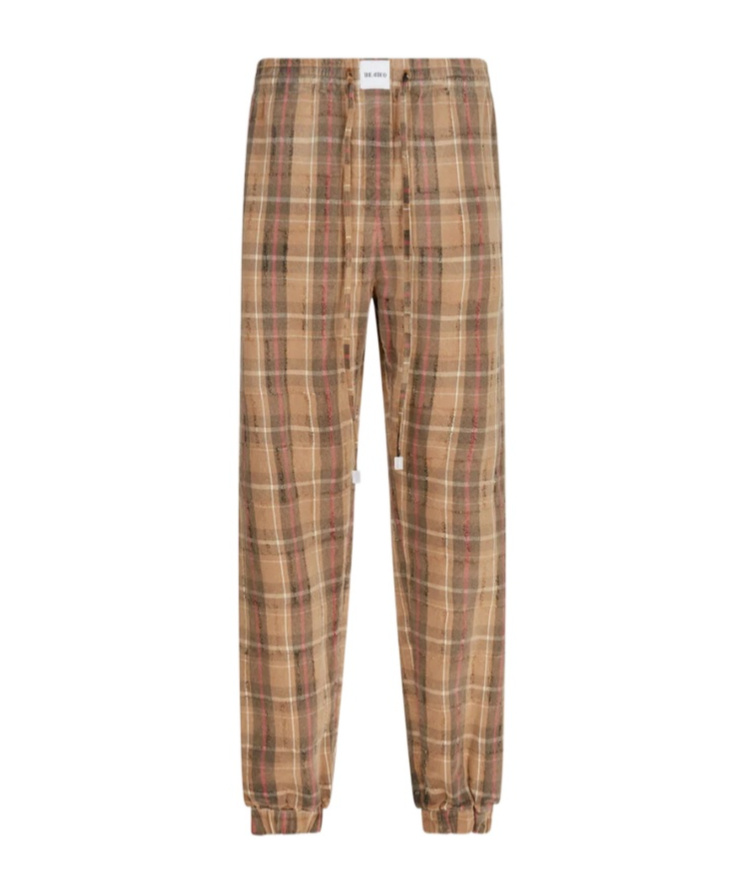 Attico Beige And Black Long Pant In Multi