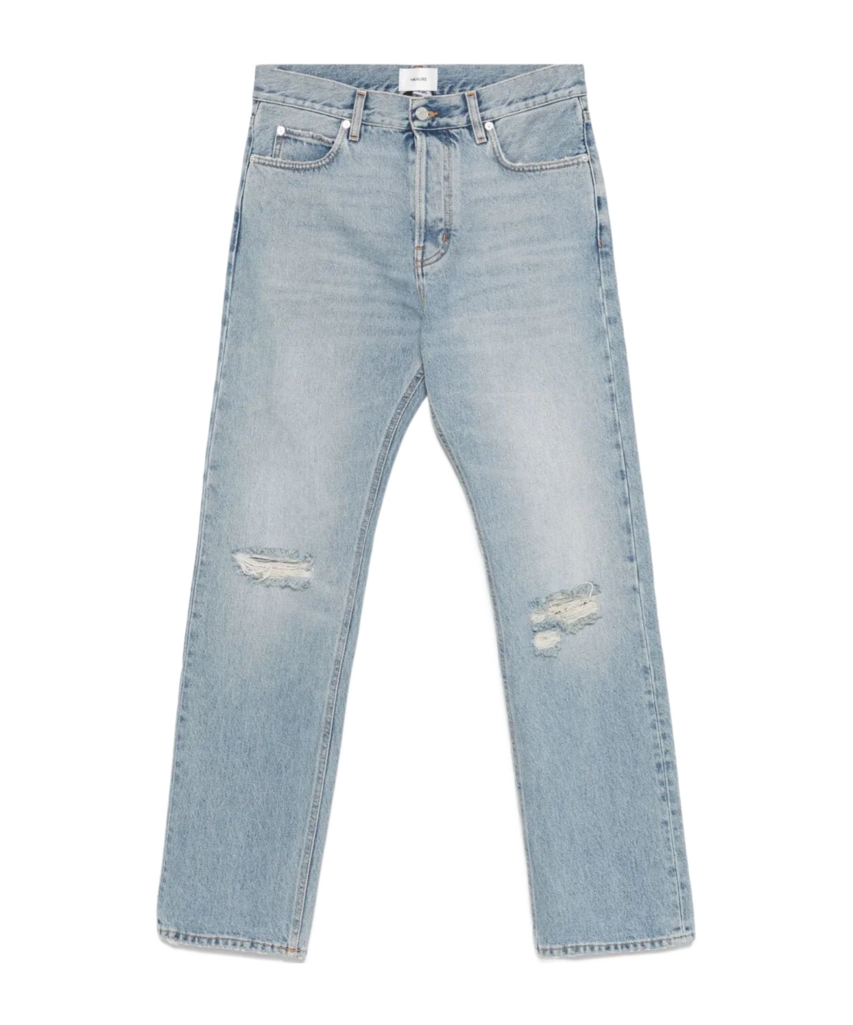 Haikure Distressed Faded Ripped Jeans Pockets
