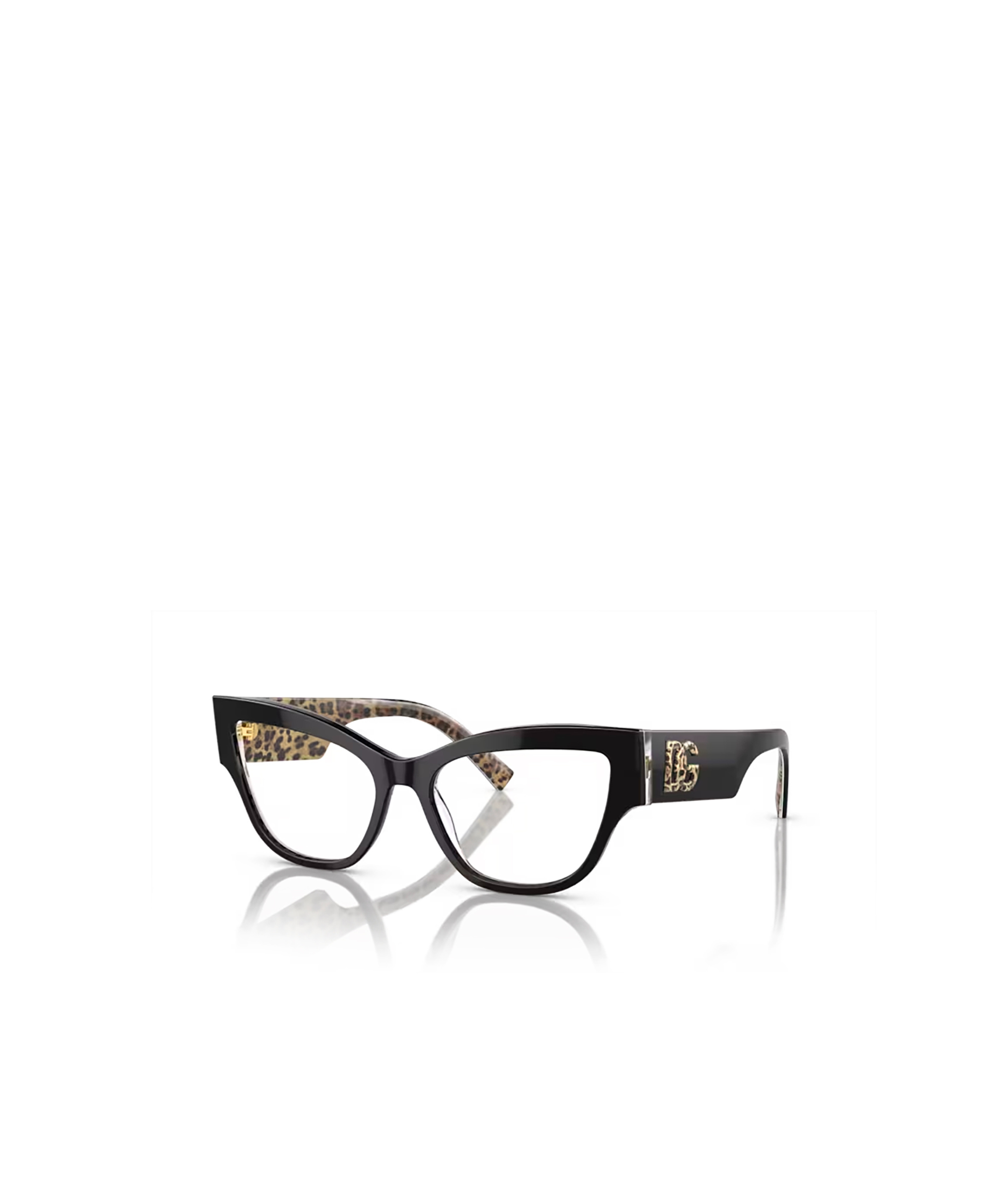 Dolce & Gabbana Cat Eye-frame Logo-lettering Glasses In Black