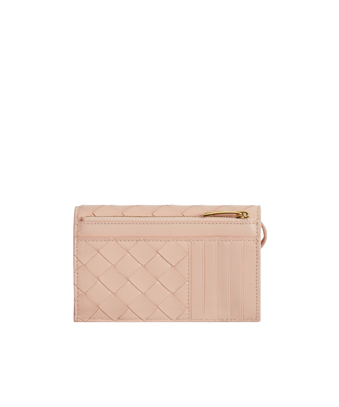 Bottega Veneta Andiamo Zipper Card Bag In Nude