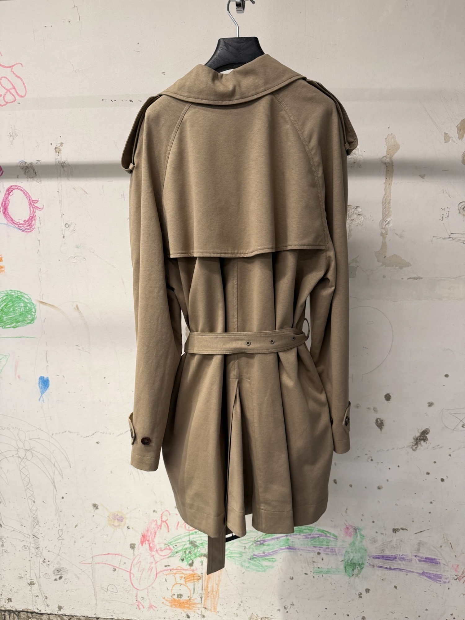 Balenciaga Double-breasted Trench Coat In Brown