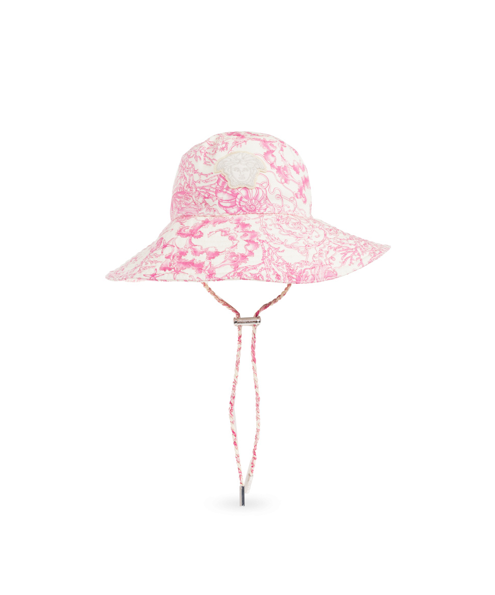 Versace Medusa Head Printed Bucket Hat In Pink