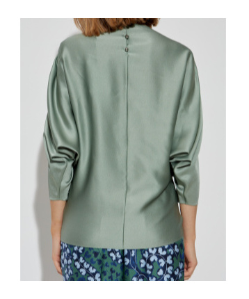 Lanvin Relaxed Silhouette Top With Button Closure In Gray