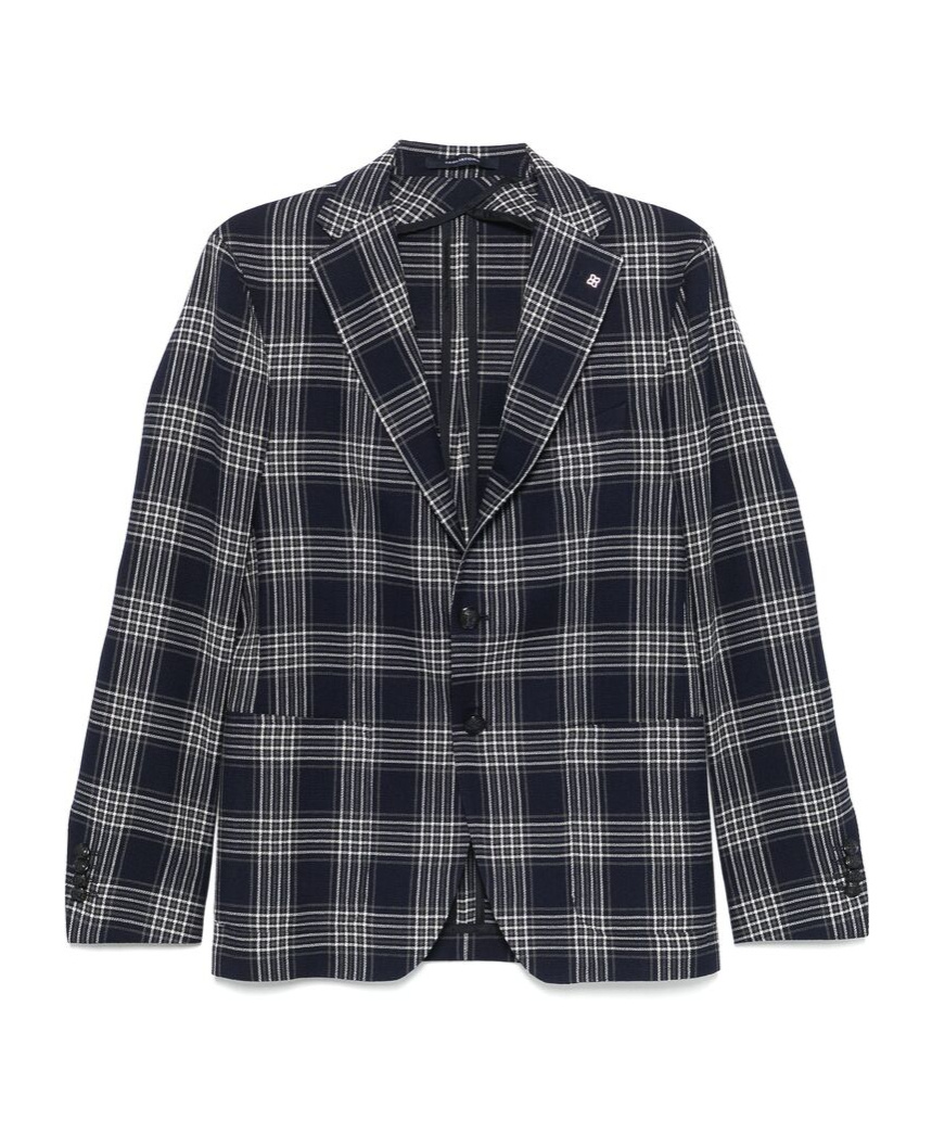 Tagliatore Long-sleeved Suit Coat In Black