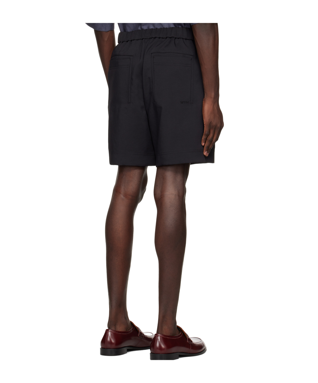 Wooyoungmi Black Embroidered Shorts In Black