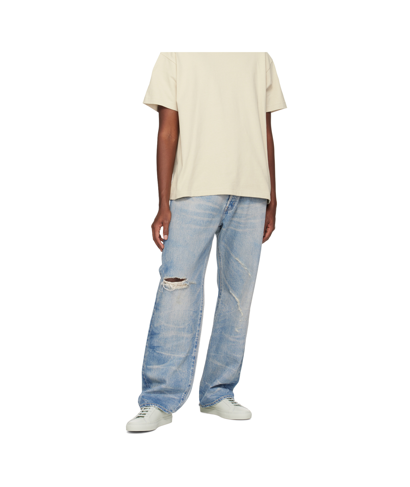 Common Projects Green Original Achilles Low Sneakers In Gray