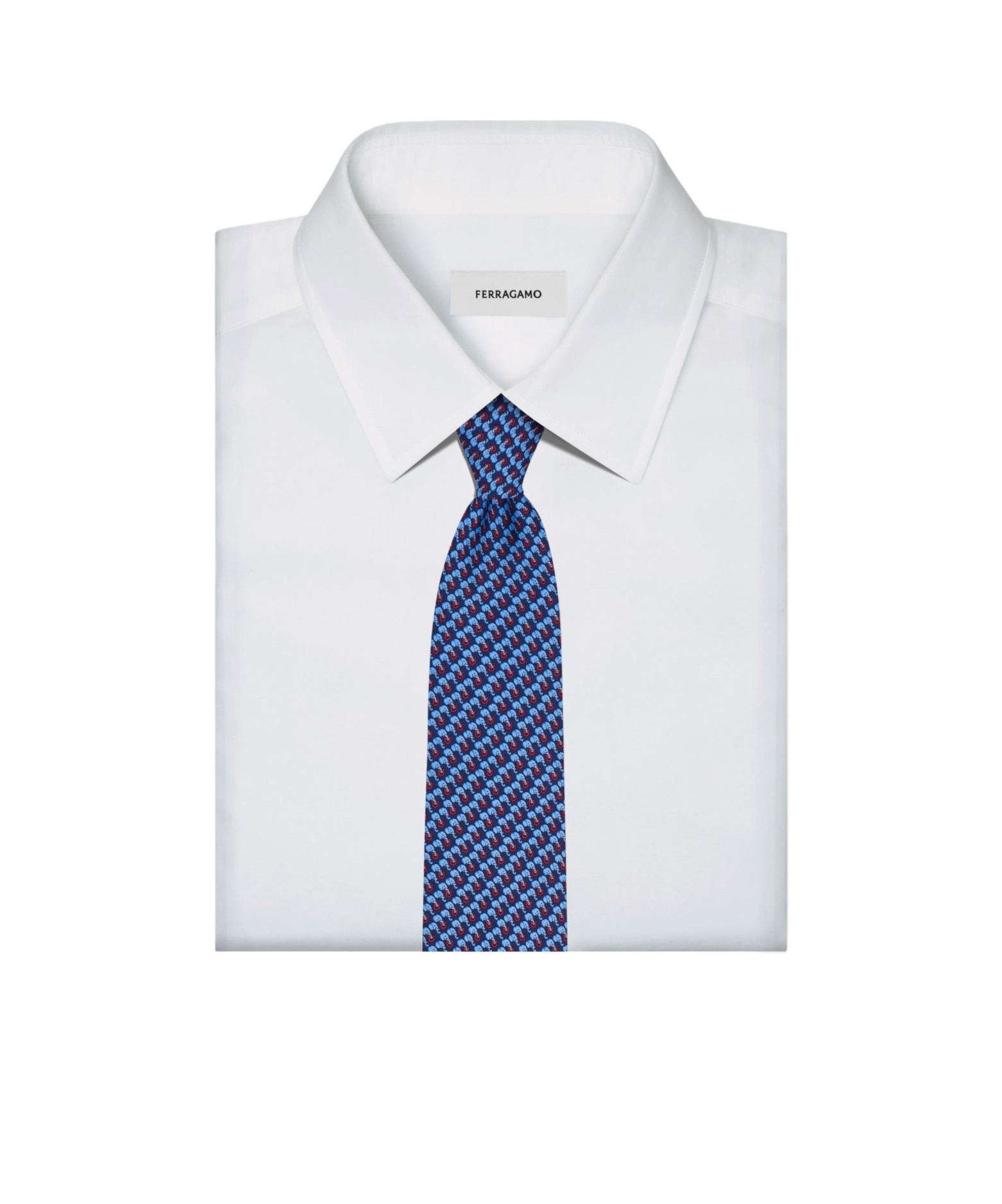 Ferragamo Elephant Print Silk Tie