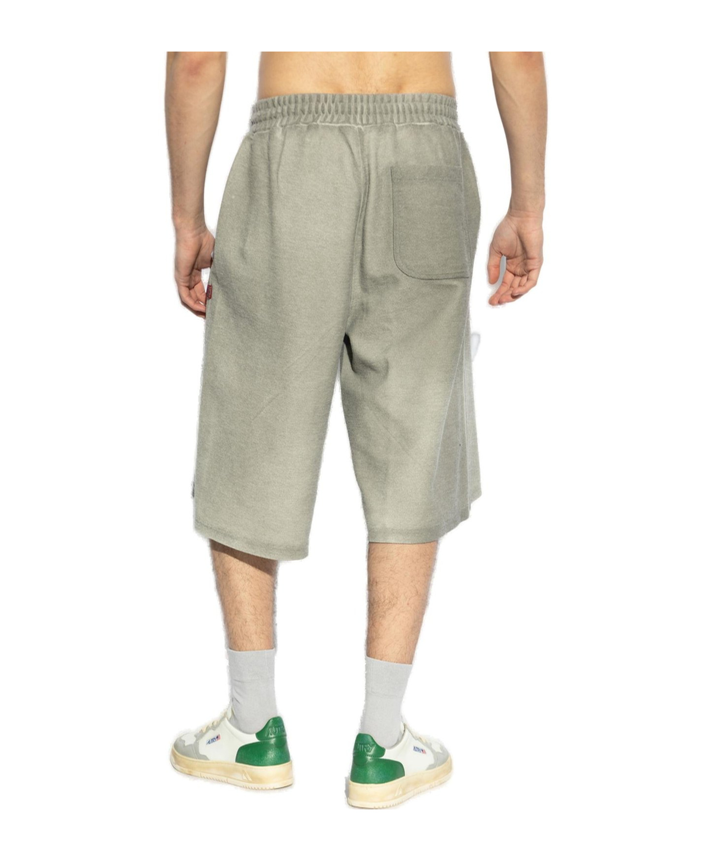 Diesel P-perc-short Distressed Shorts In Green