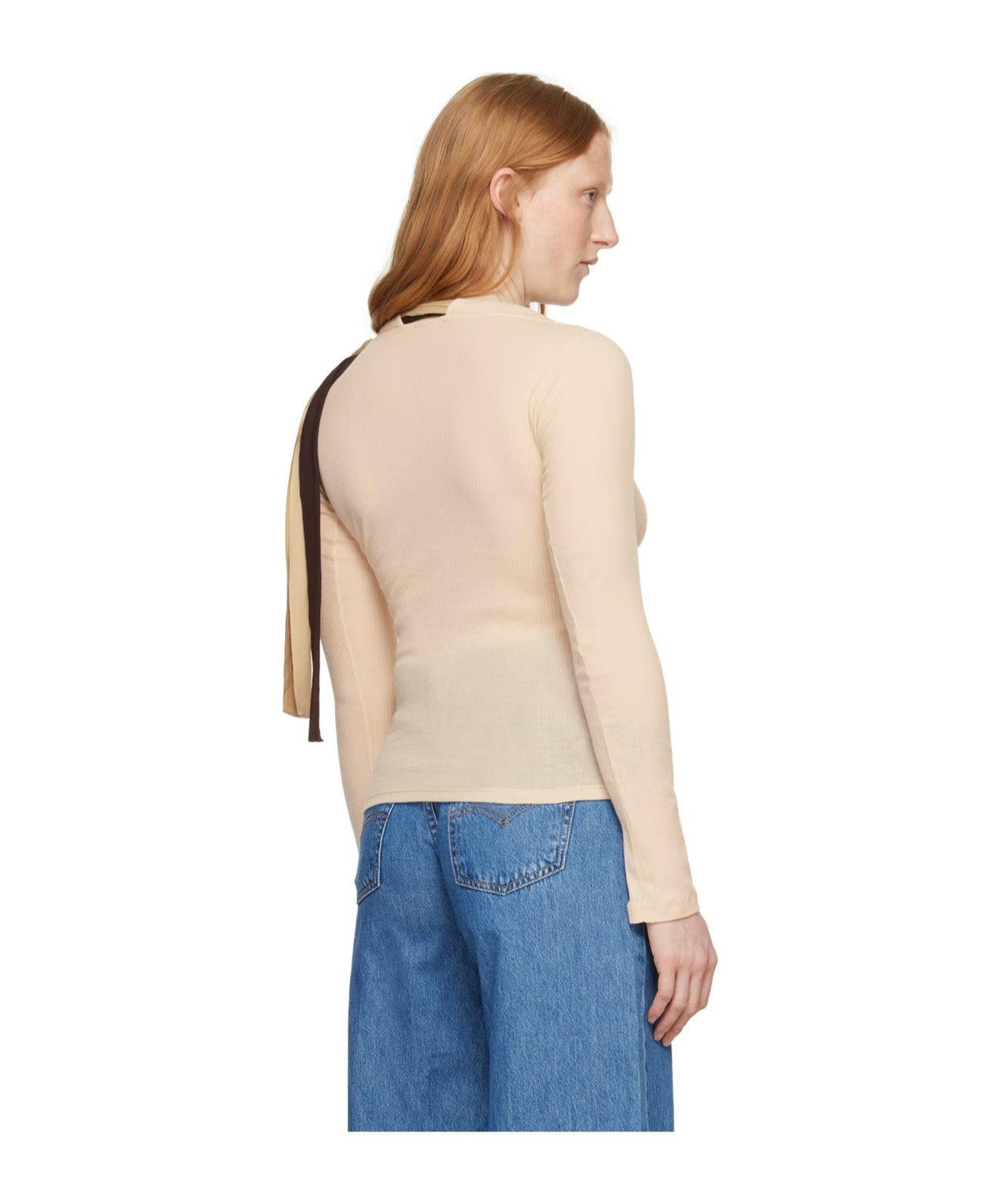 Baserange Circ Ribbed T-shirt In Nude